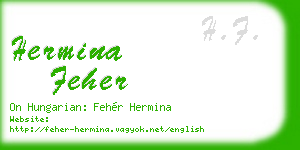 hermina feher business card